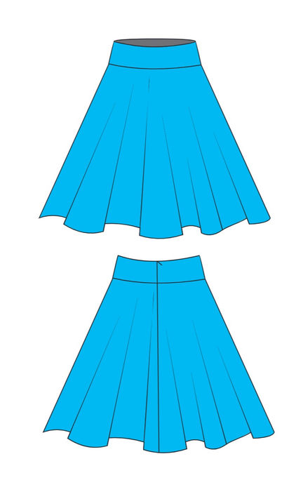 Fit and drape overview showing front and back proportions