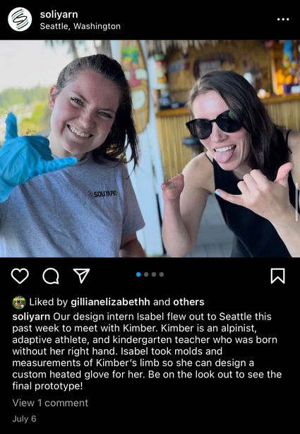 Kimber Cross custom glove detail