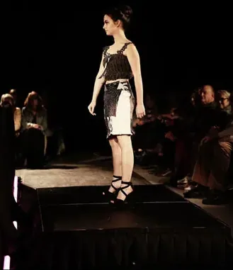 Black and white look on the runway